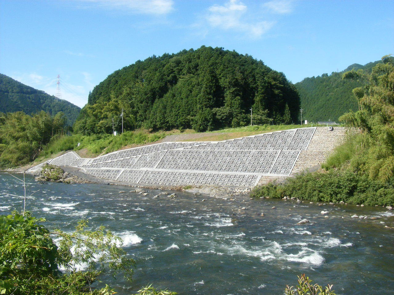 水口建設、大矢河川棚村